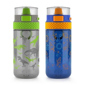 Ello 16oz 2pk Plastic Stratus Kids' Water Bottles - 1 of 4