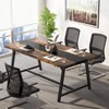 LITTLE TREE 70.9" Office Executive Desk Brown/Black - 2 of 4