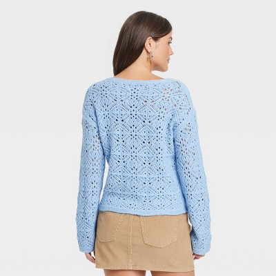 Pull pull femme col magasin bateau ajouré - fil universel