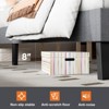 Mayeerty Twin Bed Frame with Headboard, Linen Upholstered Platform Bed Frame with Wooden Strip Support, Under Bed Storage, Grey - 4 of 4