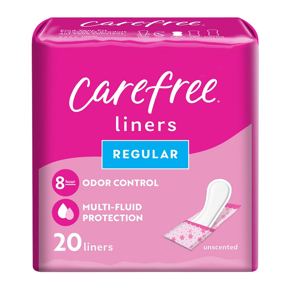Carefree Wrapped Unscented Panty Liners To Go - 20ct