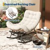 Papasan Rocking Chair with Thick Cushion & Footrest – Oversized Patio Rocker, All-Weather Wicker Lounge Chair for Garden, Porch, Living Room - 2 of 4