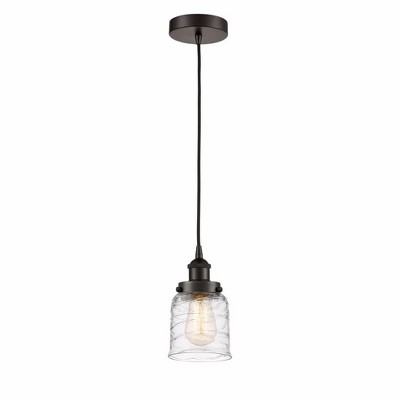 Bell - 1 Light Cord Hung Mini Pendant In Modern Style-9.5 Inches Tall and 5 Inches Wide