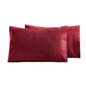 Paisley or Solid Flannel Cotton Pillowcases, Set of 2 by Blue Nile Mills - 1 of 3