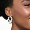 Ross-Simons Italian Sterling Silver Geometric Hoop Earrings - 2 of 3