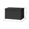 Naysaye Deck Boxes, 230 Gal Outdoor Storage Deck Box, Small Patio Storage Bin for Garden Tools, Black, 57.87"*32.24"*33.66" - 3 of 4