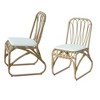 Hrinhom 17.8"W Patio Accent Chairs,Outdoor Wicker Dining Chairs With Seat Cushion,Set of 2 - 3 of 4