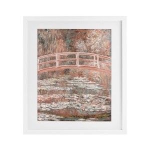 Stupell Industries Peach Impressionist Bridge Framed Print Under Glass Art - 1 of 4