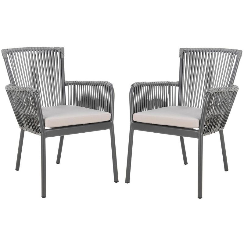 Paolo Rope Chair (Set of 2) - Grey - Safavieh., 3 of 10