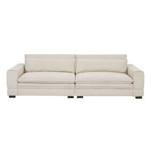TiramisuBest Mid-Century Modern Upholstered Sofa Couch – 2-Seater Loveseat for Living Room, Bedroom, Apartment & Home Office,Beige - 1 of 4