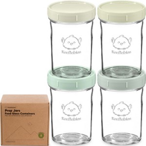 4pk Prep Baby Food Storage Containers, 8 oz Leak-Proof, BPA Free Glass Baby Food Jars for Feeding - 1 of 4