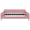 YOOCOZZ Full Size Linen Upholstered Daybed with Button Tufted High Sideboard and Dual Armrests - 3 of 4
