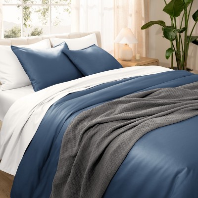 400 Thread Count Organic Cotton Sateen Duvet Cover and Sham Set by Bare Home