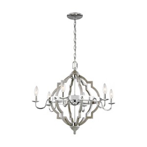 Six Light Chandelier - 1 of 2