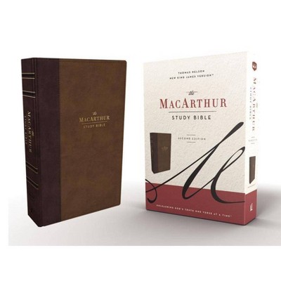 Nkjv, MacArthur Study Bible, 2nd Edition, Leathersoft, Brown, Comfort Print - by  Thomas Nelson (Leather Bound)