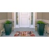 HomeStock Outdoor Washable Seagrove Orange & Cream 2' X 3', Machine Woven with Printed Designs, Coastal - 2 of 4