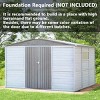 8x10 FT Outdoor Backyard Storage Shed,Iron-Wood Frame Garden Storage Shed with Two Doors and Window,Tool Shed with All-Weather Design-Coolbibila - 3 of 4