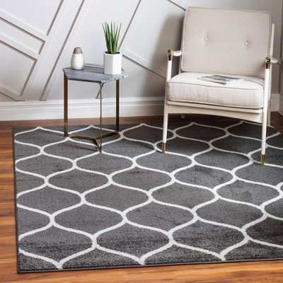 Unique Loom Trellis Frieze Rounded Trellis Indoor Woven Area Rug