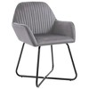vidaXL Dining Chairs 2 pcs Gray Velvet - 2 of 4