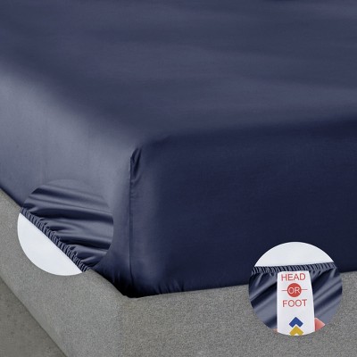 Luxury Deep Blue 1000 Thread Count Cotton Sateen Queen Sheet Set