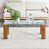 31.4 inches Modern Retro Round Coffee Table for Living Room - The Pop Home - 2 of 4