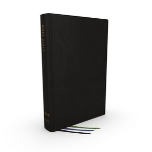 Net Bible, Thinline Large Print, Genuine Leather, Black, Comfort Print - by  Thomas Nelson (Leather Bound) - 1 of 1