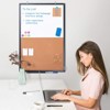 Maxtek Message Center Combination Bulletin Cork Board Magnetic Dry Erase Whiteboard for Homeschool Office - 2 of 4