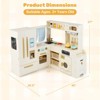 Costway Corner Play Kitchen with Lights & Sounds Wooden Toy Kitchen Set Storage for Ages 3+ Beige/Brown/Pink - 3 of 4