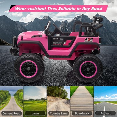 Pink 24V 2-Seater Electric SUV Ride-On with Remote Control