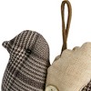 Northlight 8" Brown and Beige Houndstooth Plaid Bird Christmas Ornament - 4 of 4