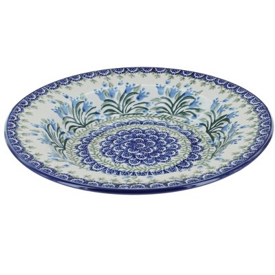Blue Rose Polish Pottery 14 Ceramika Artystyczna Soup Plate