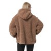 Tirrinia Leopard Fleece Hooded Jacket for Women, Super Soft Comfy Plush Reversible Casual Winter Blanket Warm Jackets Hoodie Cheetah Sweatshirt - 2 of 4