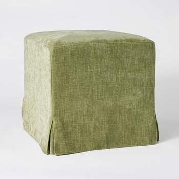 Lynwood Slipcover Cube Ottoman - Threshold™ designed with Studio McGee
