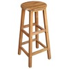 vidaXL Bar Chair Set of 2 Natural Wood Solid acacia wood Medium - 2 of 2