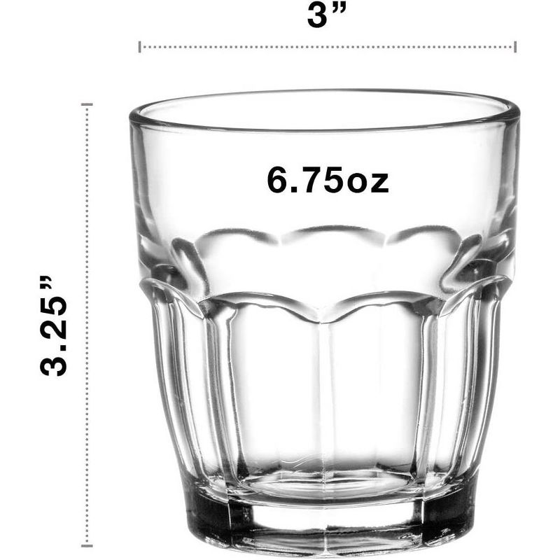 Bormioli Rocco 7.25 oz. Rock Bar Juice Stackable Drink Glass, 6-Piece, Clear, 3 of 6