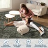 Vintage Area Rug Floral Printed Carpet Non Slip Oriental Distressed Floor Mat Washable Low Pile Indoor Carpet for Bedroom Kitchen Office - 4 of 4