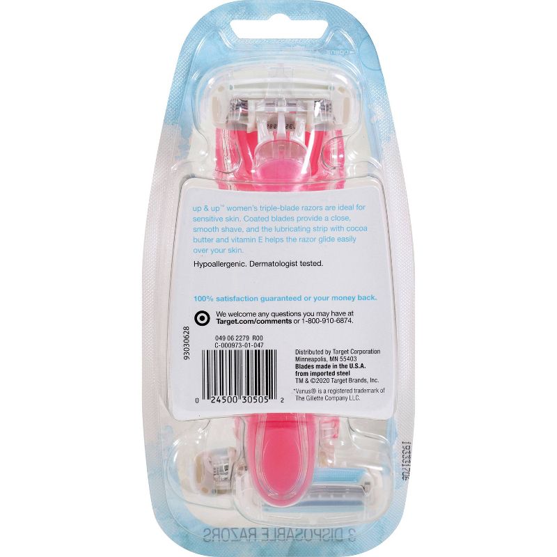 Women&#39;s Triple Blade Surround Disposable 3ct - up &#38; up&#8482;, 3 of 9