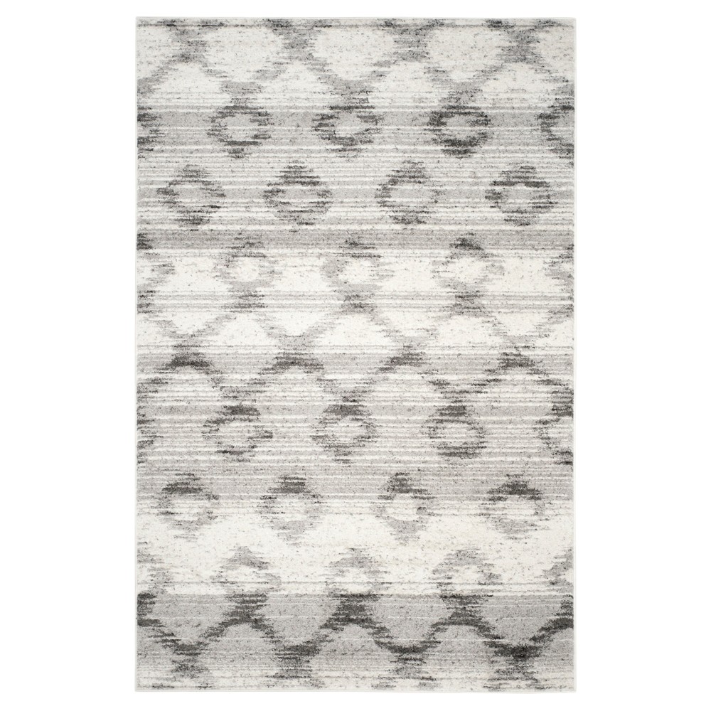 6'x9' Sasha Dye Design Area Rug Silver/Charcoal - Safavieh