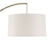 360 Lighting Modern Arc Floor Lamp with USB Charging Port 72" Tall Brass White Linen Drum Shade for Living Room Reading House Home - 3 of 4