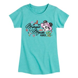 Girls' - Disney - Minnie Mouse Xoxo Fitted Short Sleeve Graphic T-Shirt - 1 of 4
