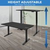 Mount-It! Height Adjustable Electric Sit-Stand Black Desk with Black Tabletop - 4 of 4