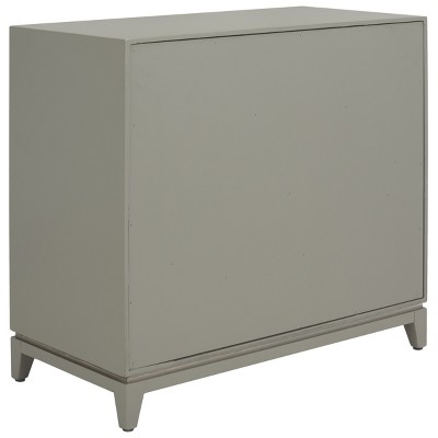 Nigel Dark Grey Brass 2-Door 1-Drawer Accent Cabinet