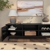 Plank+Beam Mid Century Modern Solid Wood TV Stand with 2 Doors - 4 of 4