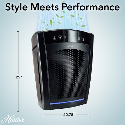 Hunter HP800 Graphite Large Console Air Purifier with HEPA Filter