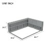 Bellemave Full Size L Shaped Bed with Bookcase, Wood Daybed with Storage Bookcase Headboard, Full Size daybed Frame for Adults, Kids, Teens,  Grey - 2 of 4