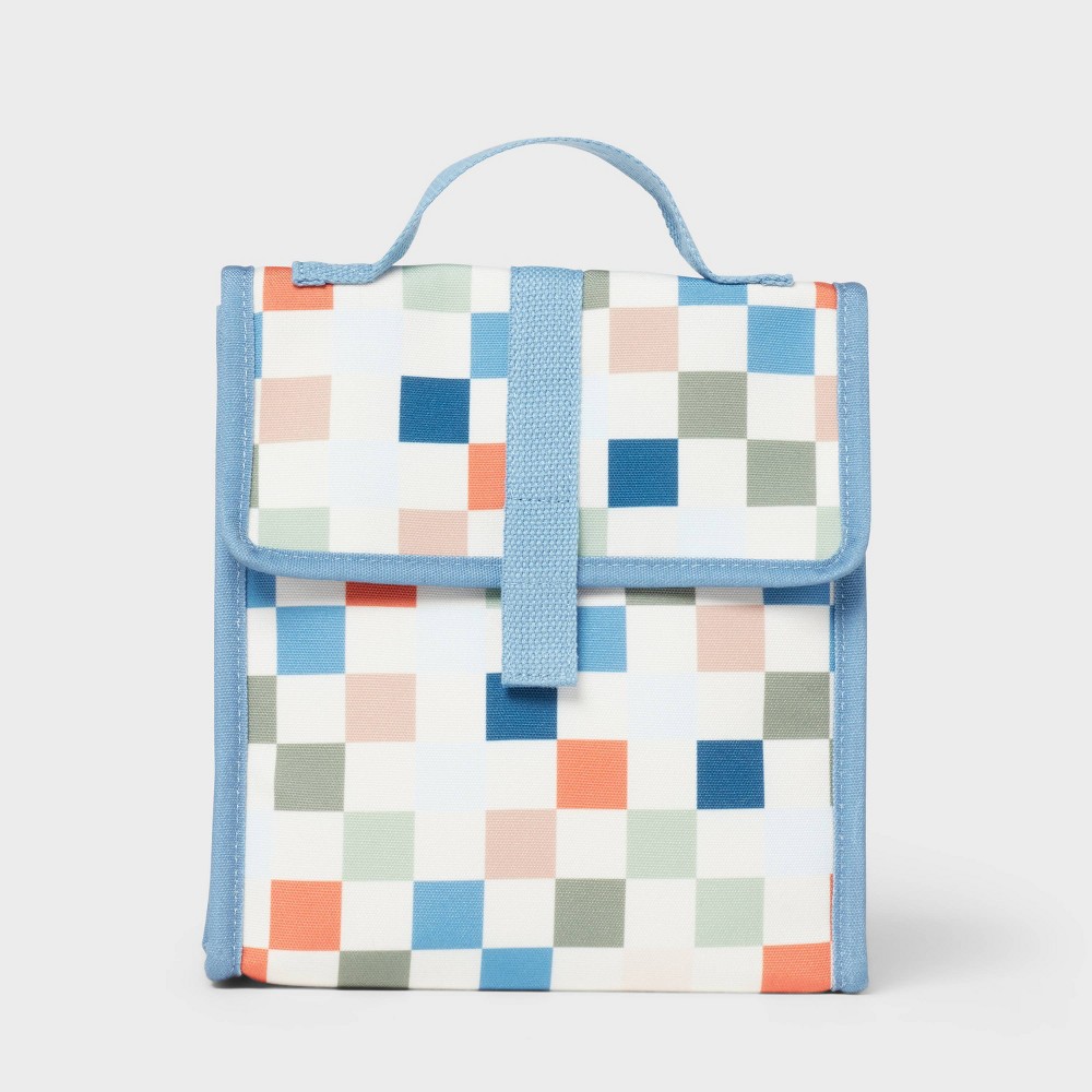 Photos - Food Container Kids' Checkered Lunch Tote - Pillowfort™