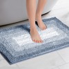 Unique Bargains Non-Slip Absorbent Soft Plush Shaggy Bath Mats 2 Pcs - 2 of 4