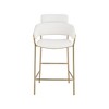 Meridian Furniture,Yara Cream Vegan Leather Counter Stool - 3 of 4