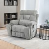 Oversized Chenille Power Lift Recliner Chair with Dual OKIN Motors, Massage, Heating, 180¡ã Lay Flat, and 2 Cup Holders - 2 of 4