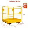 Heavy Duty Steel Forklift Safety Cage,36 x 36 In Foldable Forklift Work Platform of 1200 lbs Load Capacity,Holds 1 to 2 Adults,Ideal for Aerial Work - 2 of 4